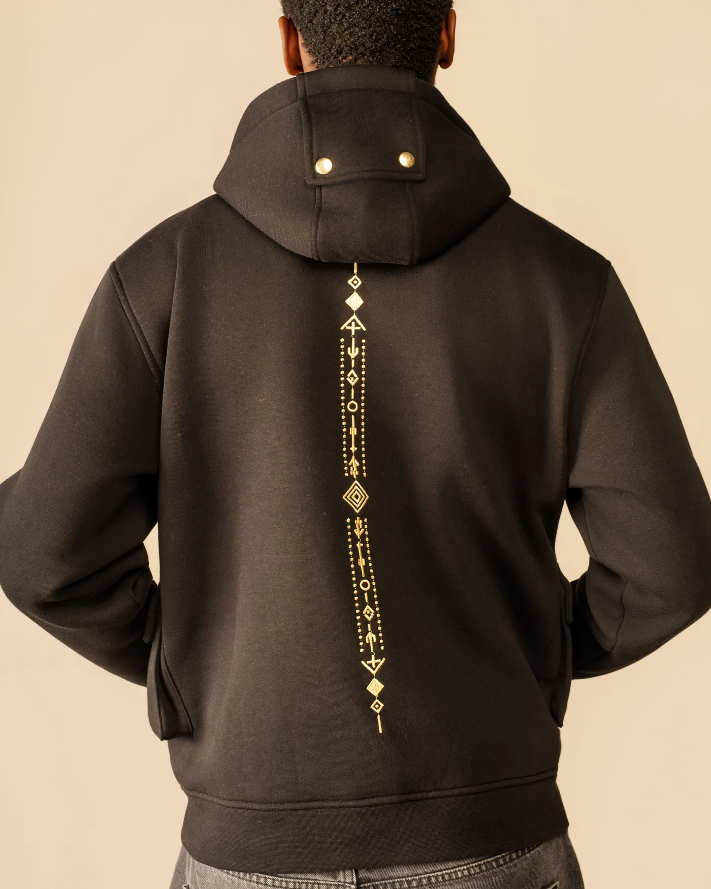 The Origin Hoodie, Black, Back