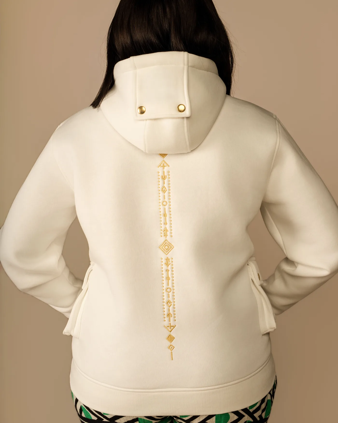 The Origin Hoodie, Cream, Back