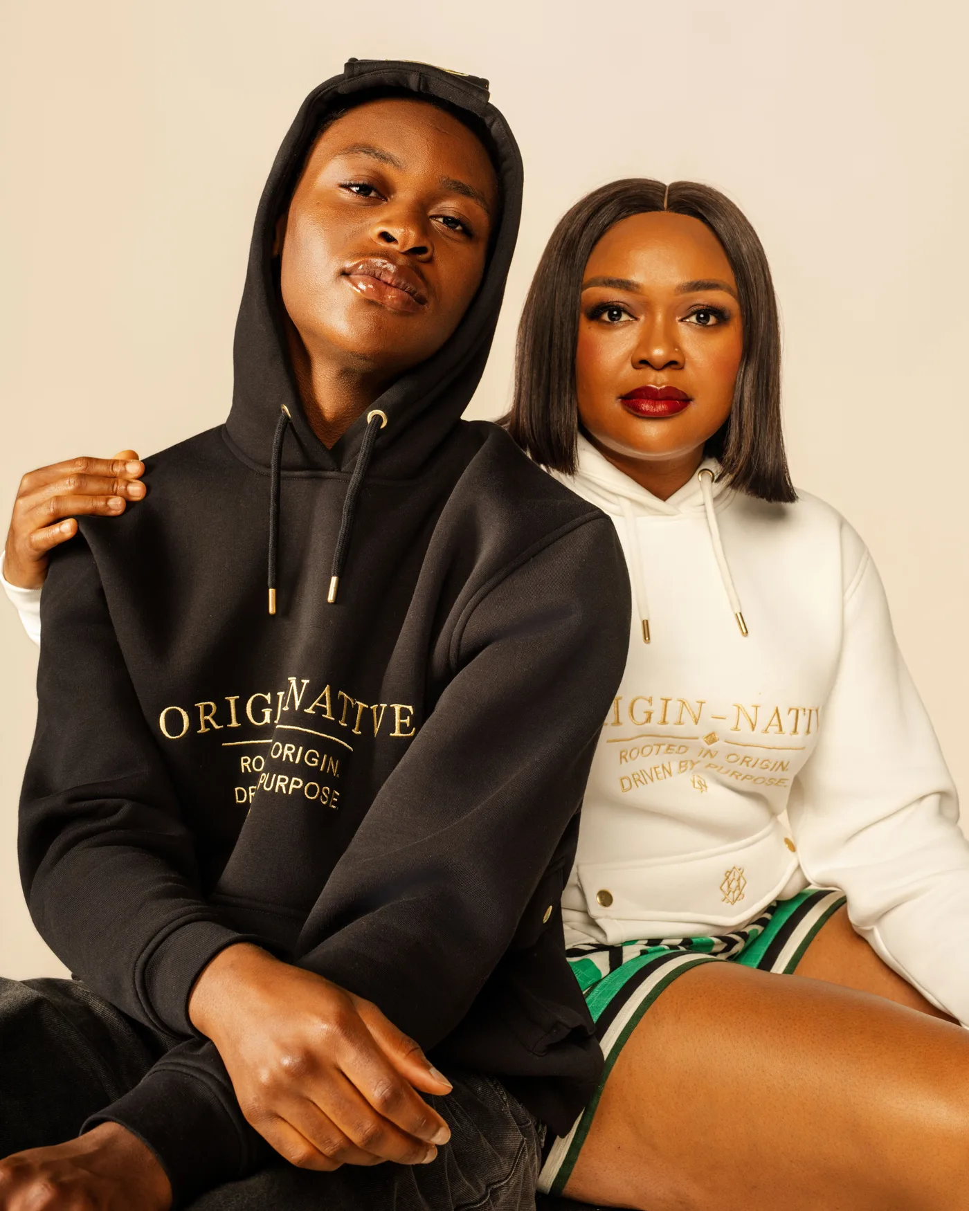 The Origin Hoodie, Cream, The pair