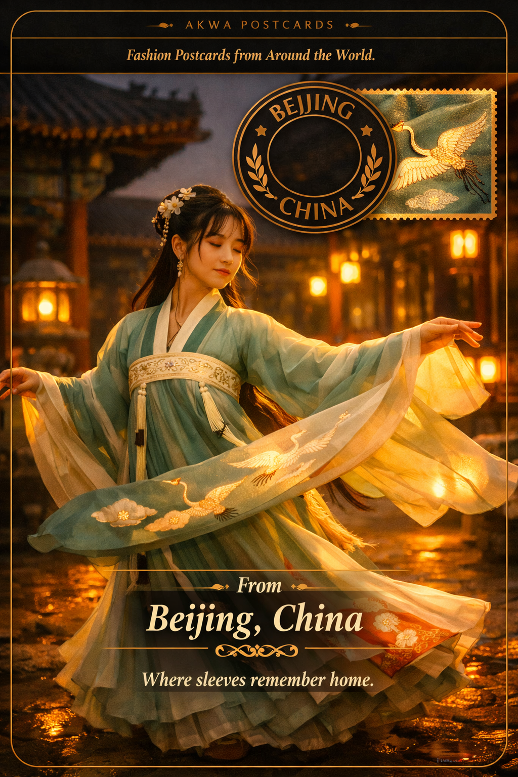 Hanfu at dusk: sleeve language in lanternlight, a postcard from Beijing, China