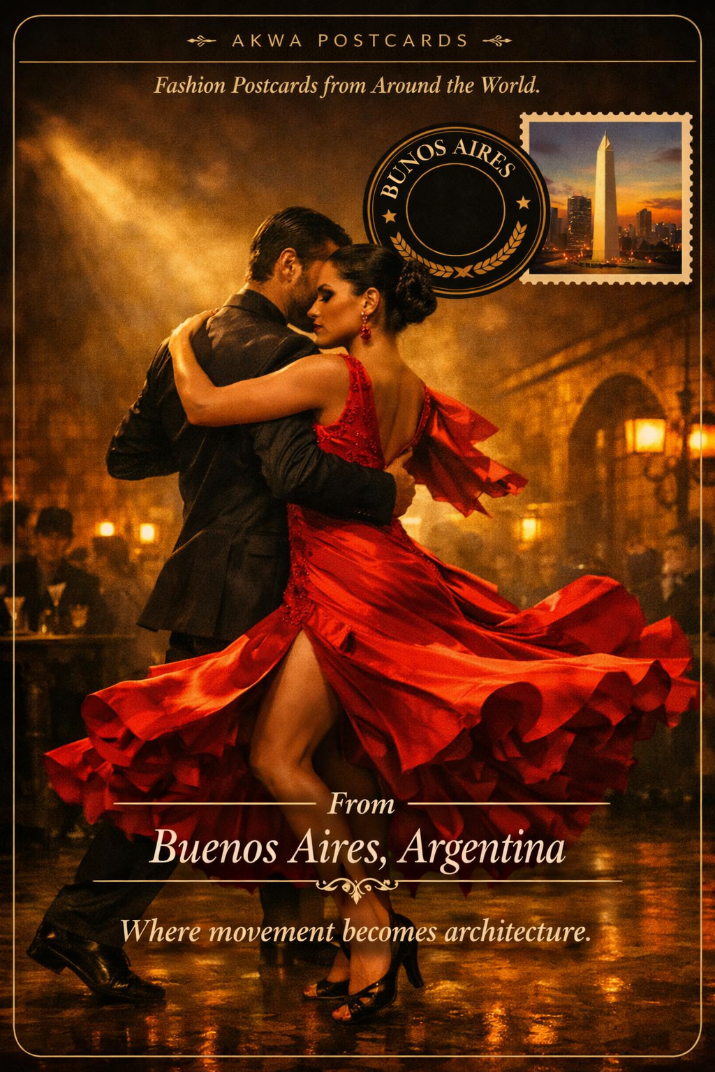 Movement engineering in tango dress design, a postcard from Buenos Aires, Argentina
