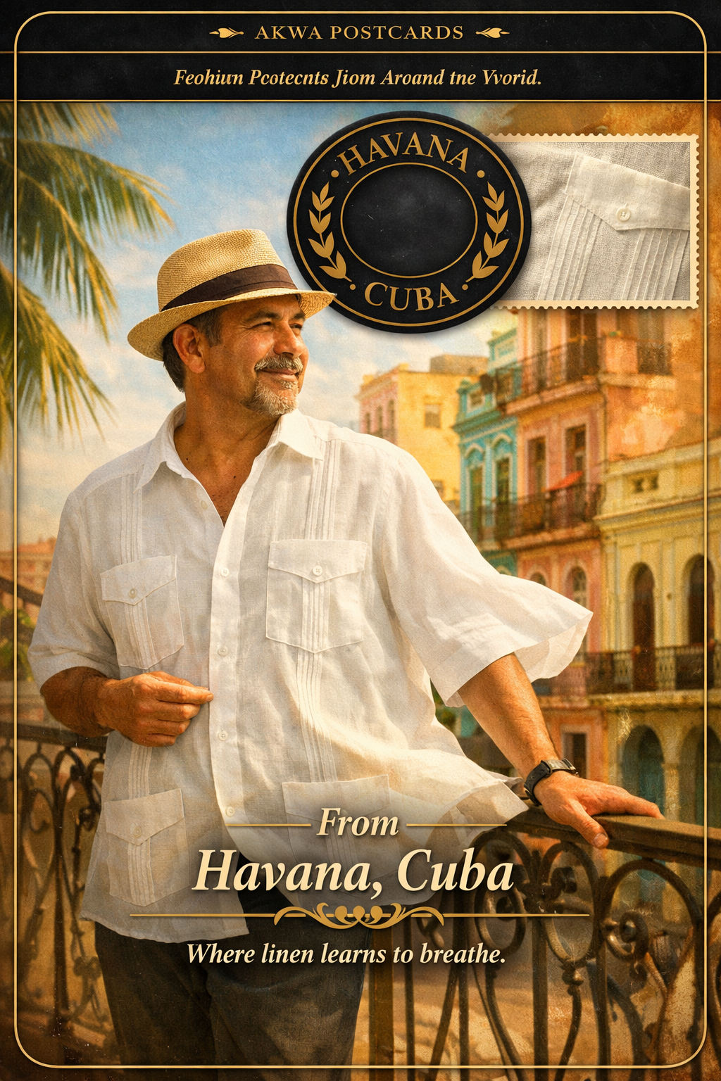 Linen in the trade wind: the guayabera in its weather, a postcard from Havana, Cuba
