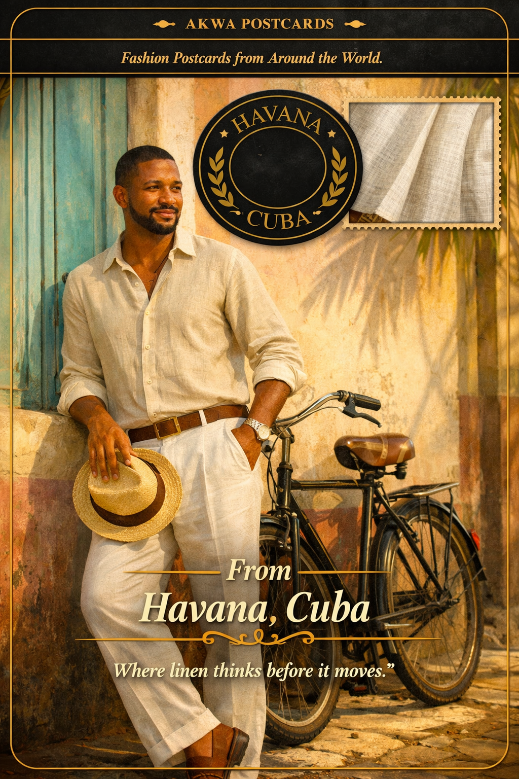 Wide linen trousers: the Caribbean cut for the long afternoon, a postcard from Havana, Cuba