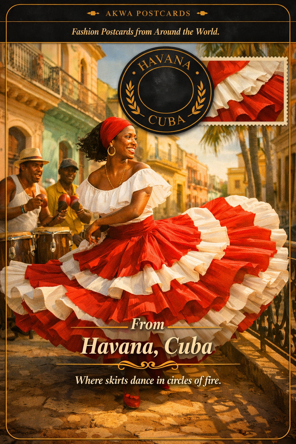 The rumba skirt: volume engineered for the turn, a postcard from Havana, Cuba