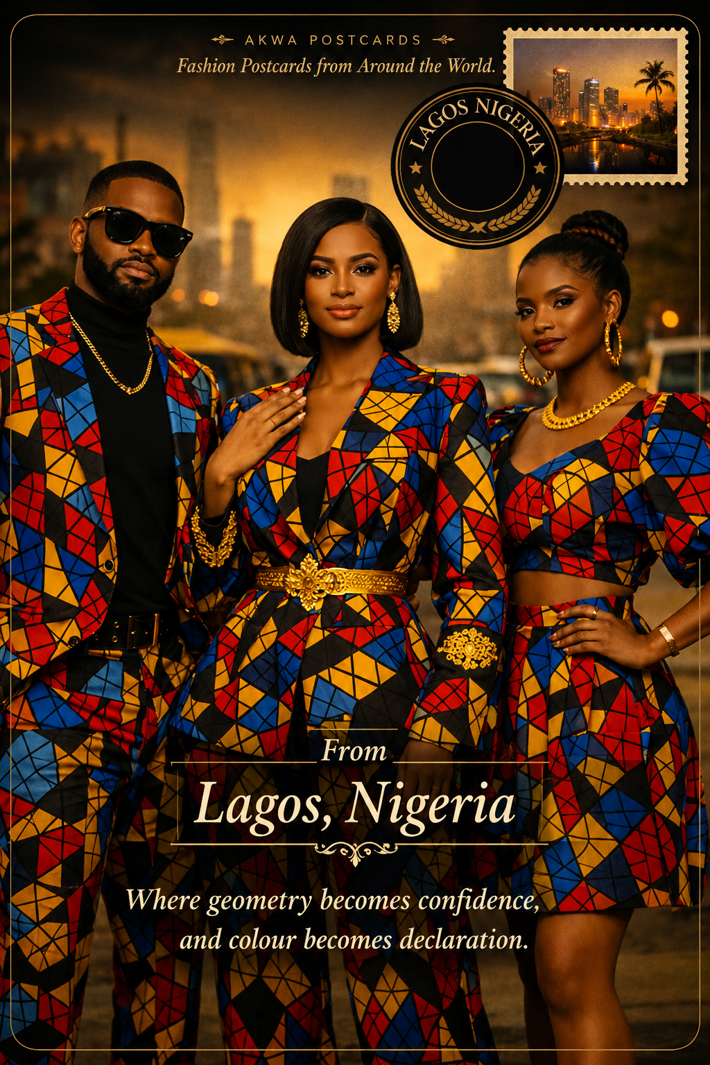Power suiting in Ankara: geometry, proportion, and presence, a postcard from Lagos, Nigeria