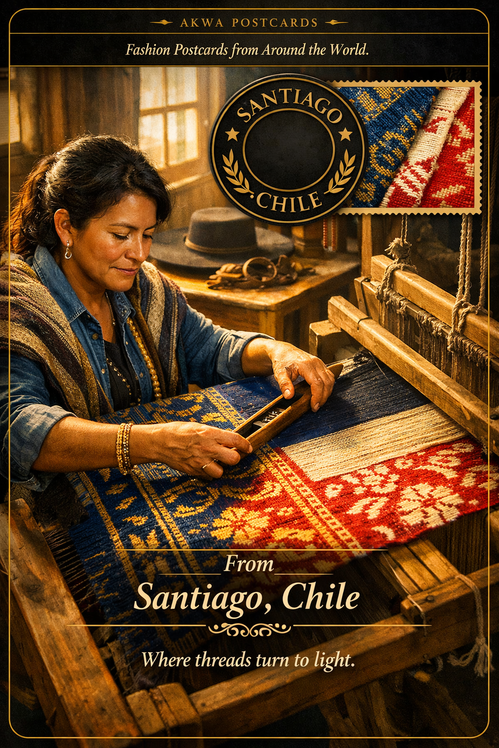 The reversible weaving of the Chilean chamanto, a postcard from Santiago, Chile