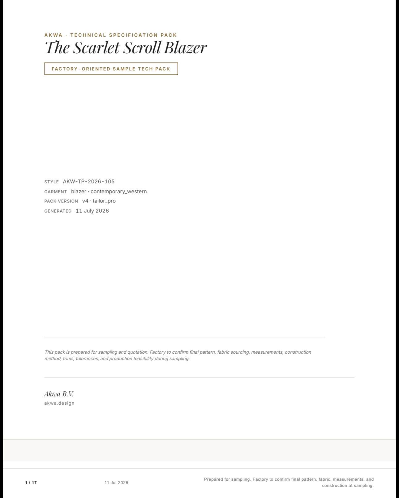 Akwa Tech Pack cover and design brief page